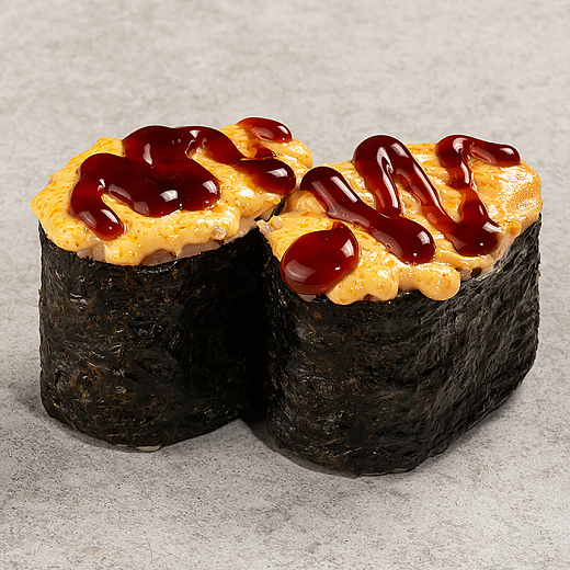 Запеченные спайси с кальмаром 2 шт.